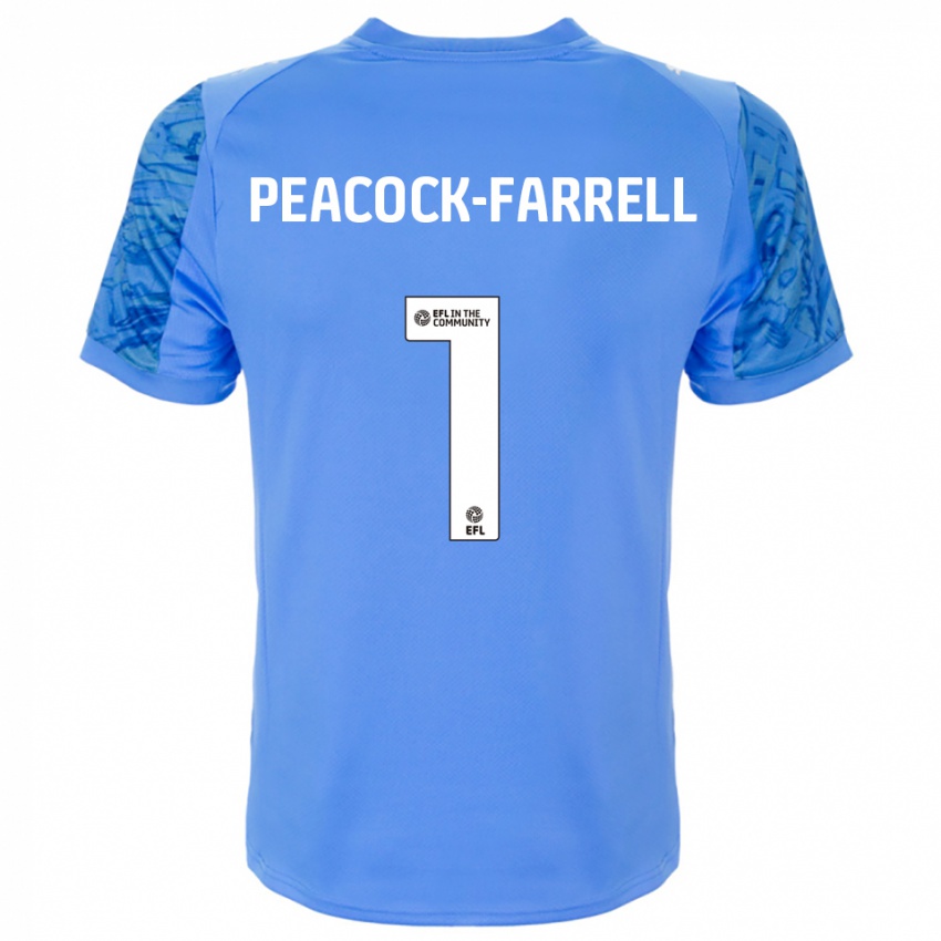 גברים ביילי פיקוק-פארל #1 כחול דודג'ר חולצת שוער 2025/26 חולצה קצרה