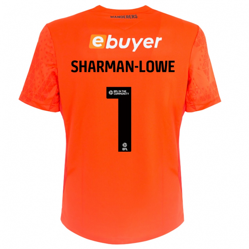 גברים טדי שרמן-לאו #1 שחור כתום חולצת שוער 2025/26 חולצה קצרה