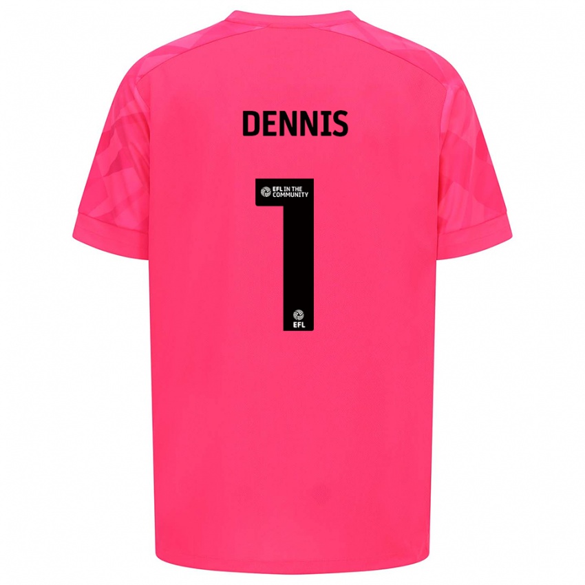 גברים ג'ייק דניס #1 ורוד רוז חולצת שוער 2025/26 חולצה קצרה