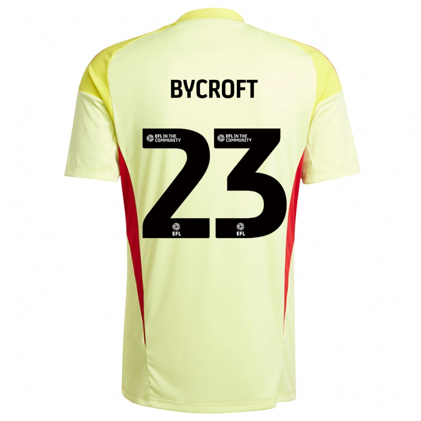 גברים ג'ק ביקרופט #23 צהוב בהיר חולצת שוער 2025/26 חולצה קצרה