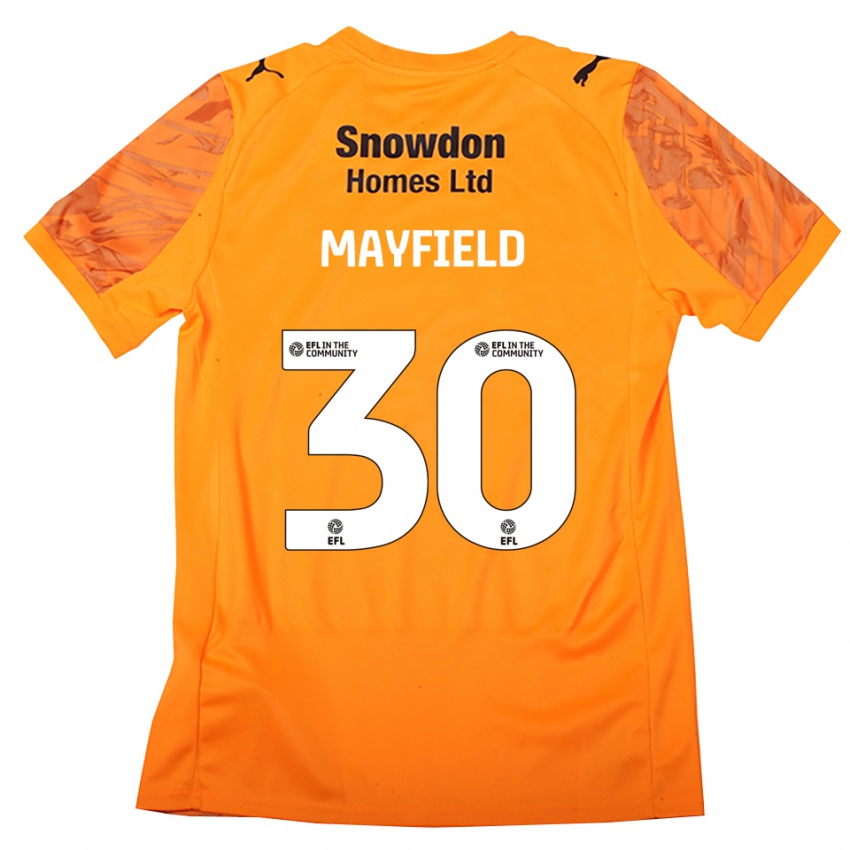 גברים Holly Mayfield #30 שחור כתום חולצת שוער 2025/26 חולצה קצרה