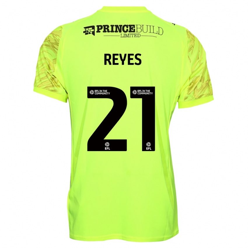 גברים ויסנטה רייס #21 שחור ירוק פלורסנט חולצת שוער 2025/26 חולצה קצרה