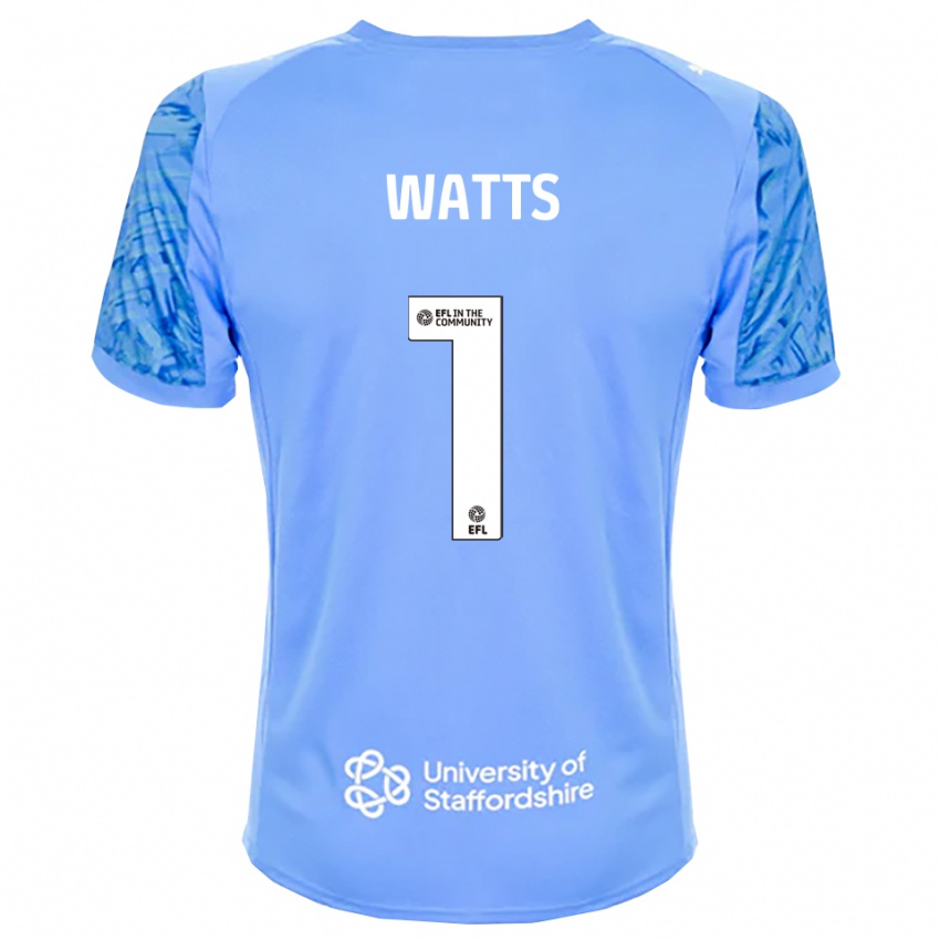 גברים Connie Watts #1 כחול מלכותי חולצת שוער 2025/26 חולצה קצרה