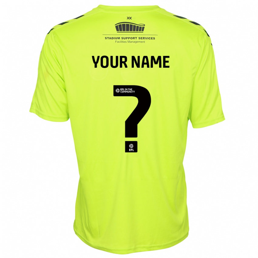 גברים וויקומב וונדררס ירוק פלורסנט חולצת שוער 2025/26 חולצה קצרה