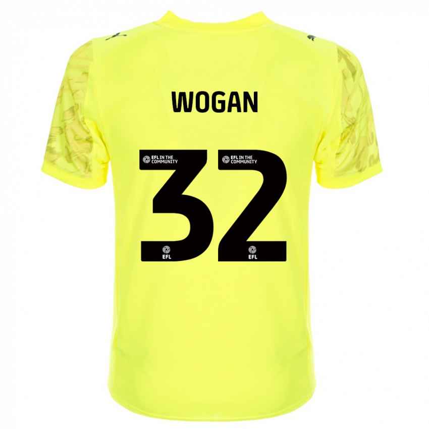 גברים אנדרו ווגן #32 שחור צהוב חולצת שוער 2025/26 חולצה קצרה