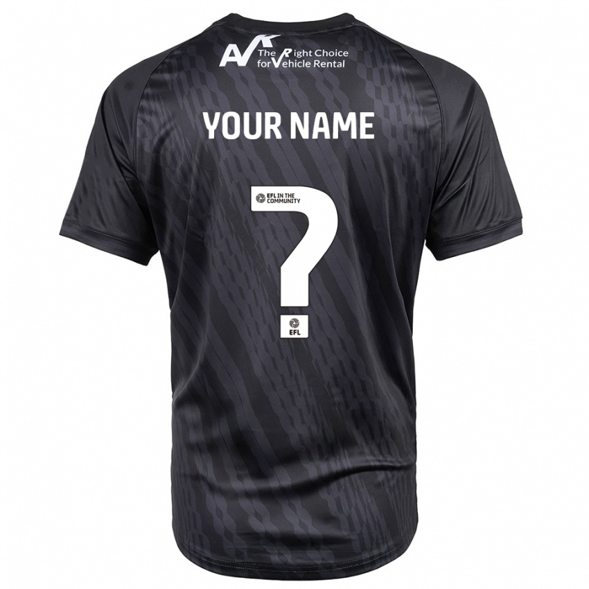 גברים שרוסברי טאון שחור לבן חולצת שוער 2025/26 חולצה קצרה