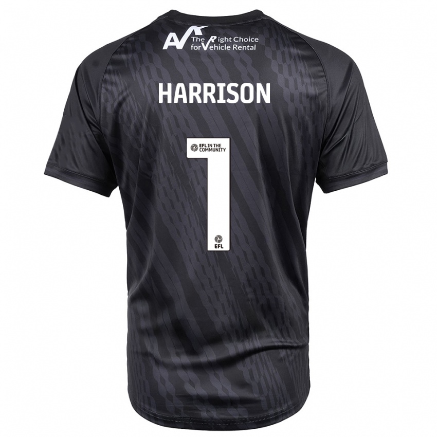 גברים אלי הריסון #1 שחור לבן חולצת שוער 2025/26 חולצה קצרה