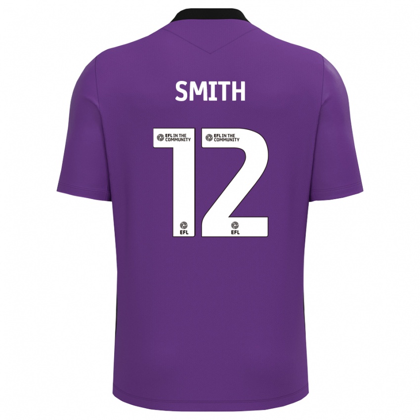 גברים טום סמית' #12 לבן סגול חולצת שוער 2025/26 חולצה קצרה