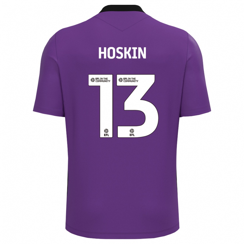 גברים Owen Hoskin #13 לבן סגול חולצת שוער 2025/26 חולצה קצרה