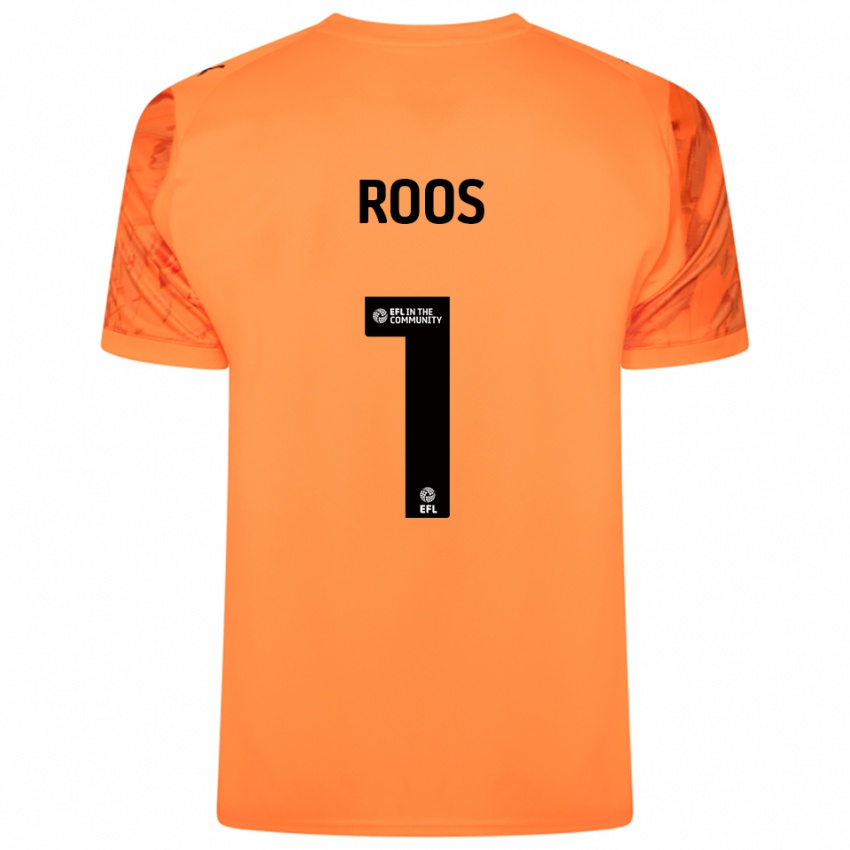 גברים קלה רוס #1 שחור כתום חולצת שוער 2025/26 חולצה קצרה