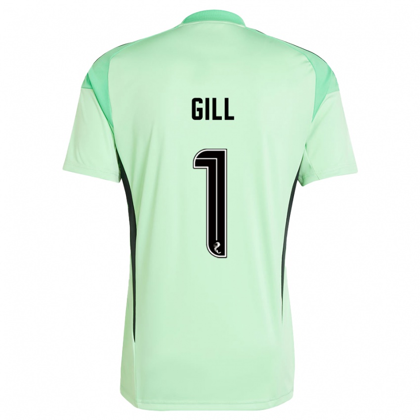 גברים Marcus Gill #1 שחור ירוק בהיר חולצת שוער 2025/26 חולצה קצרה