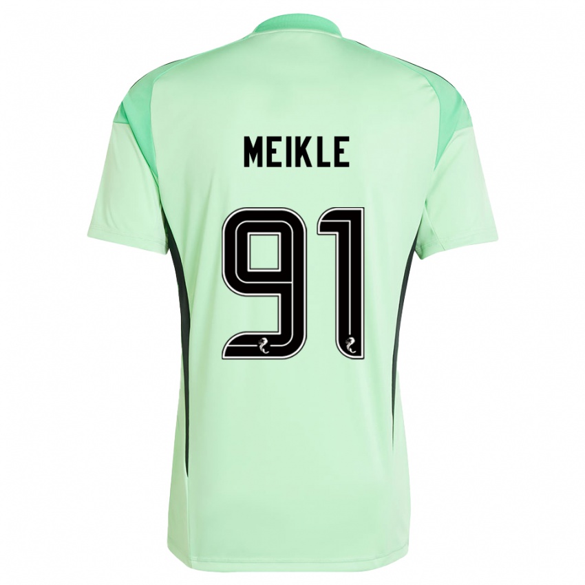 גברים ג׳יימי מייקל #91 שחור ירוק בהיר חולצת שוער 2025/26 חולצה קצרה