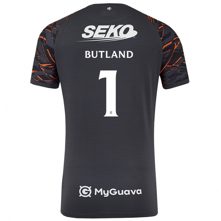 גברים ג'ק בוטלנד #1 אפור כהה חולצת שוער 2025/26 חולצה קצרה