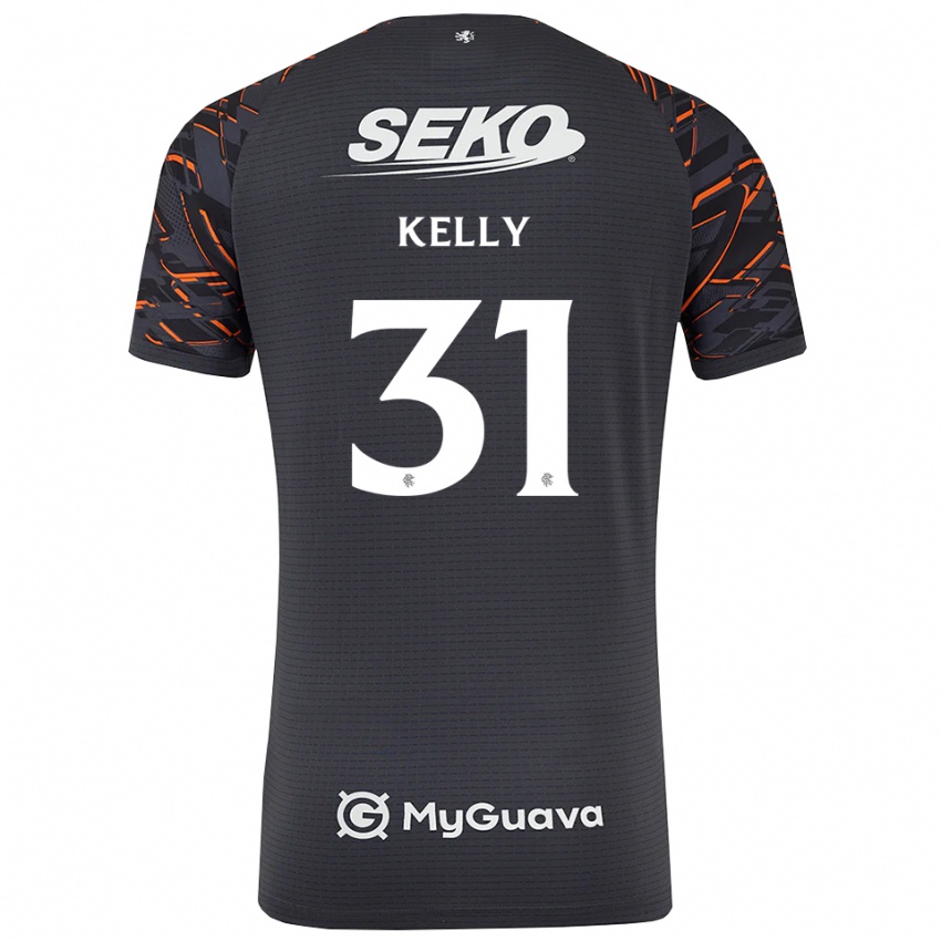 גברים ליאם קלי #31 אפור כהה חולצת שוער 2025/26 חולצה קצרה