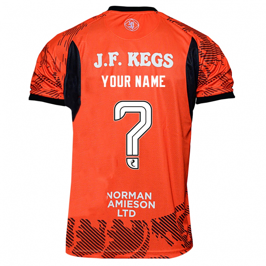 גברים דנדי יונייטד שחור כתום חולצת שוער 2025/26 חולצה קצרה