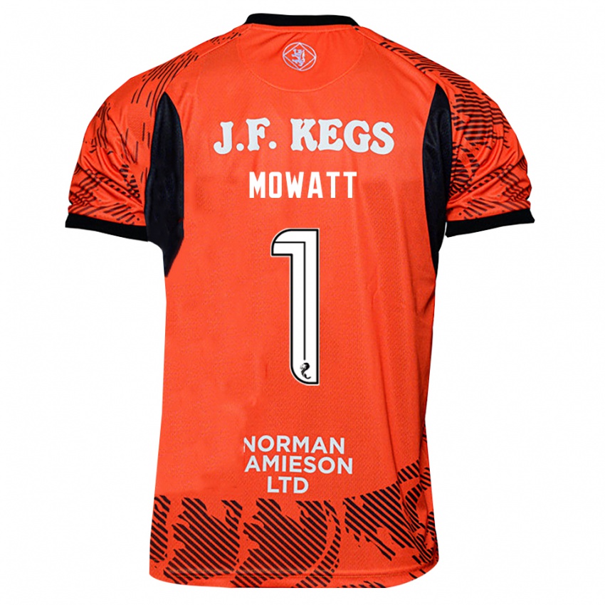 גברים בת' מוואט #1 שחור כתום חולצת שוער 2025/26 חולצה קצרה