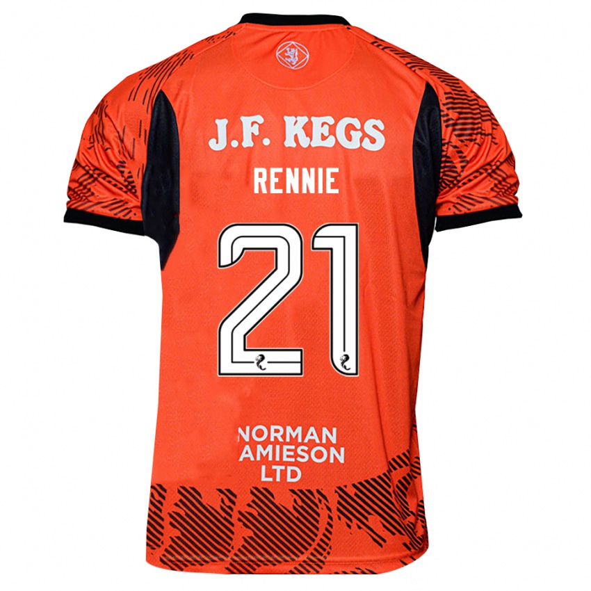 גברים Beth Rennie #21 שחור כתום חולצת שוער 2025/26 חולצה קצרה