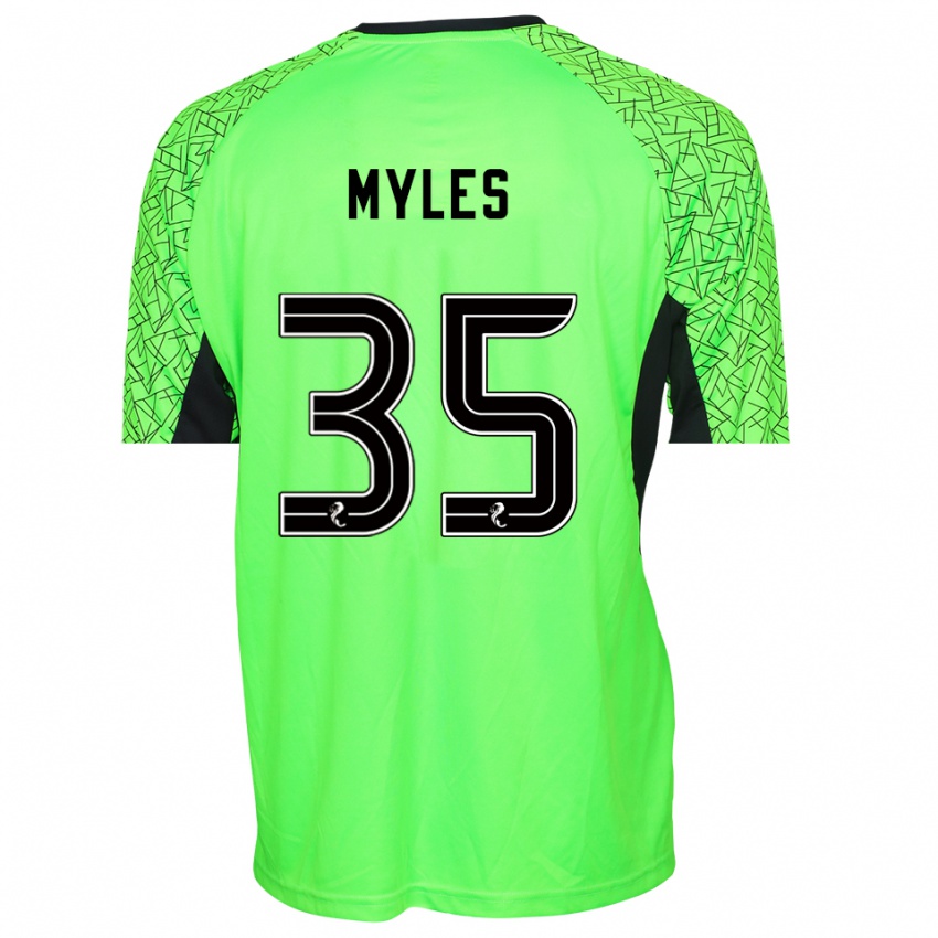 גברים Evan Myles #35 ירוק שחור חולצת שוער 2025/26 חולצה קצרה