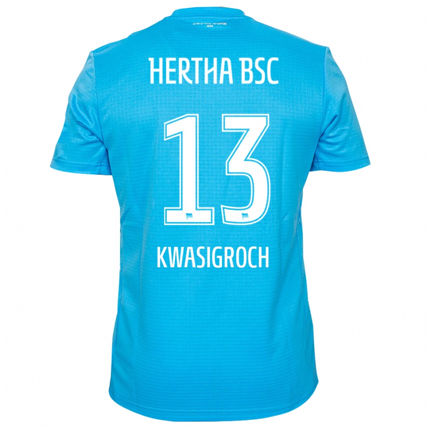 גברים רוברט קוואסיגרוך #13 כחול בהיר לבן חולצת שוער 2025/26 חולצה קצרה