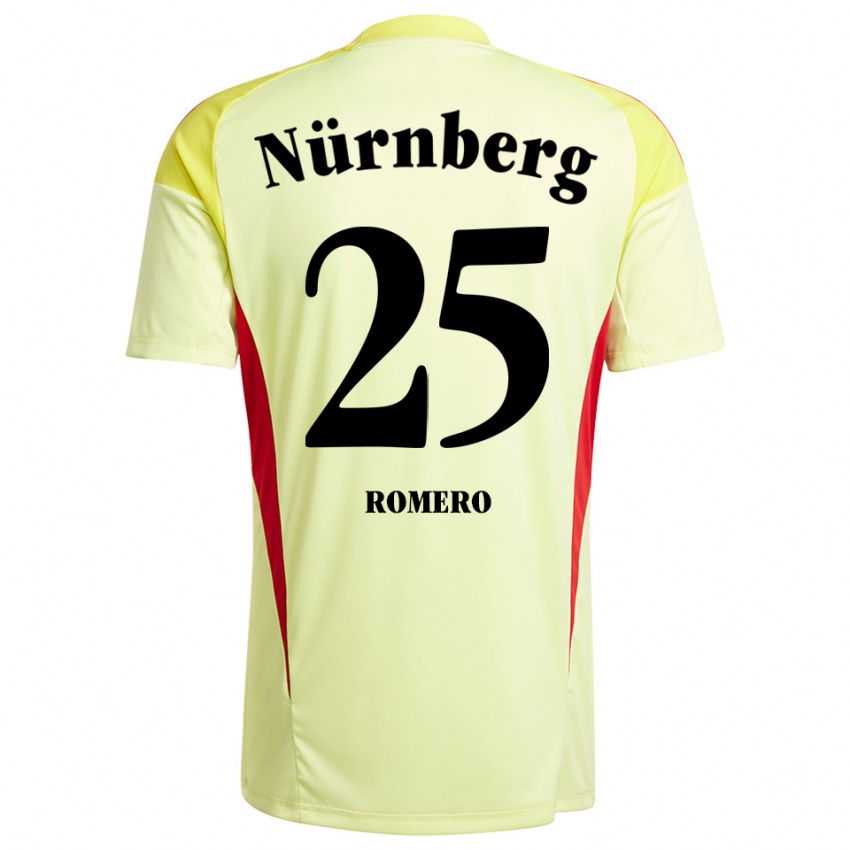 גברים Lourdes Romero #25 צהוב שחור חולצת שוער 2025/26 חולצה קצרה