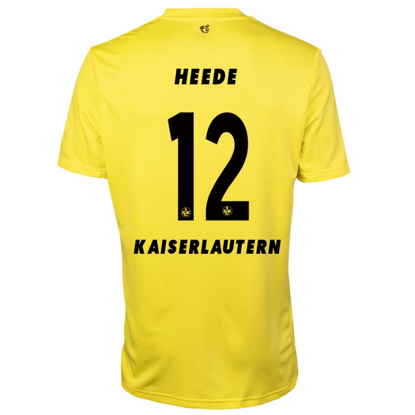 גברים ג׳ניס הידה #12 צהוב שחור חולצת שוער 2025/26 חולצה קצרה