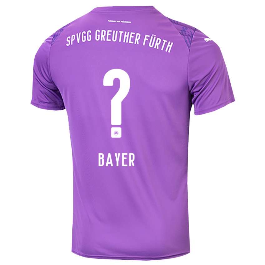 גברים Lisa Bayer #0 סגול לבן חולצת שוער 2025/26 חולצה קצרה