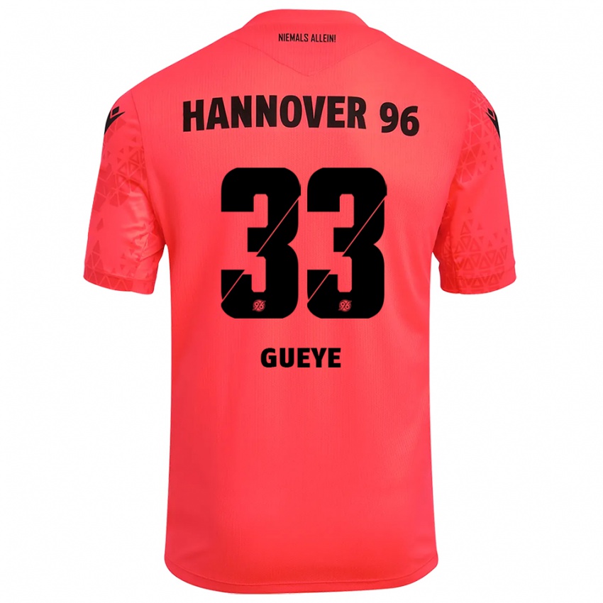 גברים עבדולאייה גווא #33 אדום שחור חולצת שוער 2025/26 חולצה קצרה