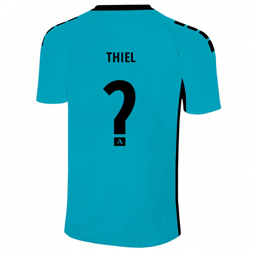 גברים David Thiel #0 ציאן חולצת שוער 2025/26 חולצה קצרה