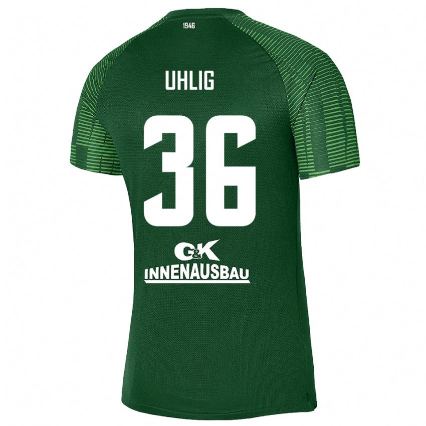 גברים Max Uhlig #36 ירוק כהה שחור חולצת שוער 2025/26 חולצה קצרה