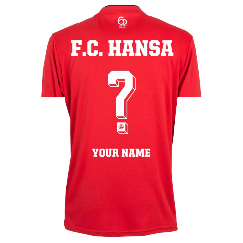 גברים הנזה רוסטוק אדום לבן חולצת שוער 2025/26 חולצה קצרה