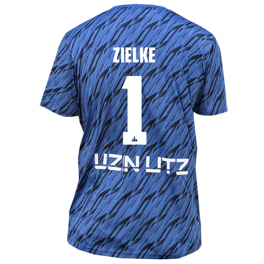 גברים Paul Zielke #1 כחול רויאל לבן חולצת שוער 2025/26 חולצה קצרה