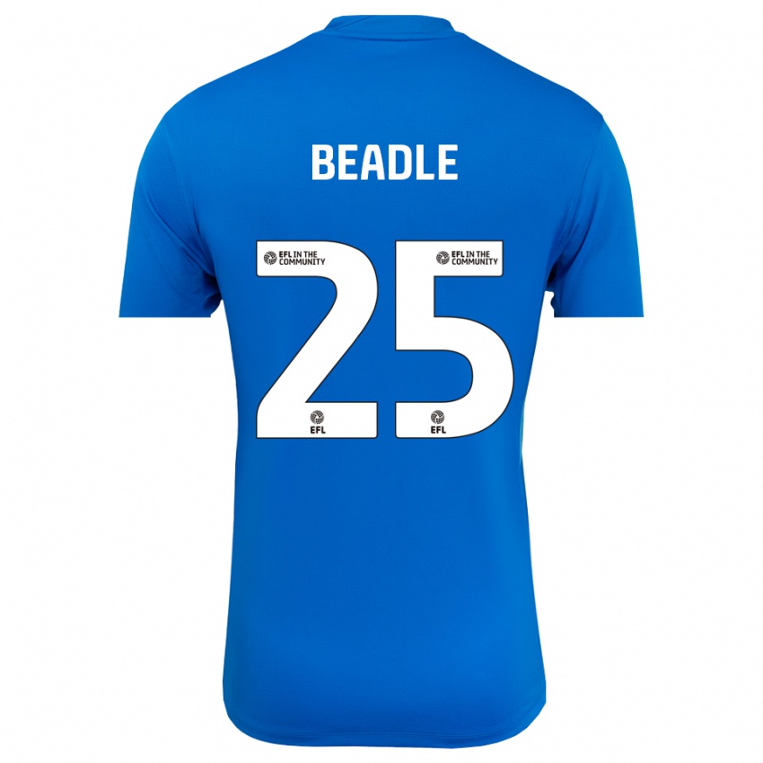 גברים ג׳יימס בידל #25 כחול לבן חולצת שוער 2025/26 חולצה קצרה