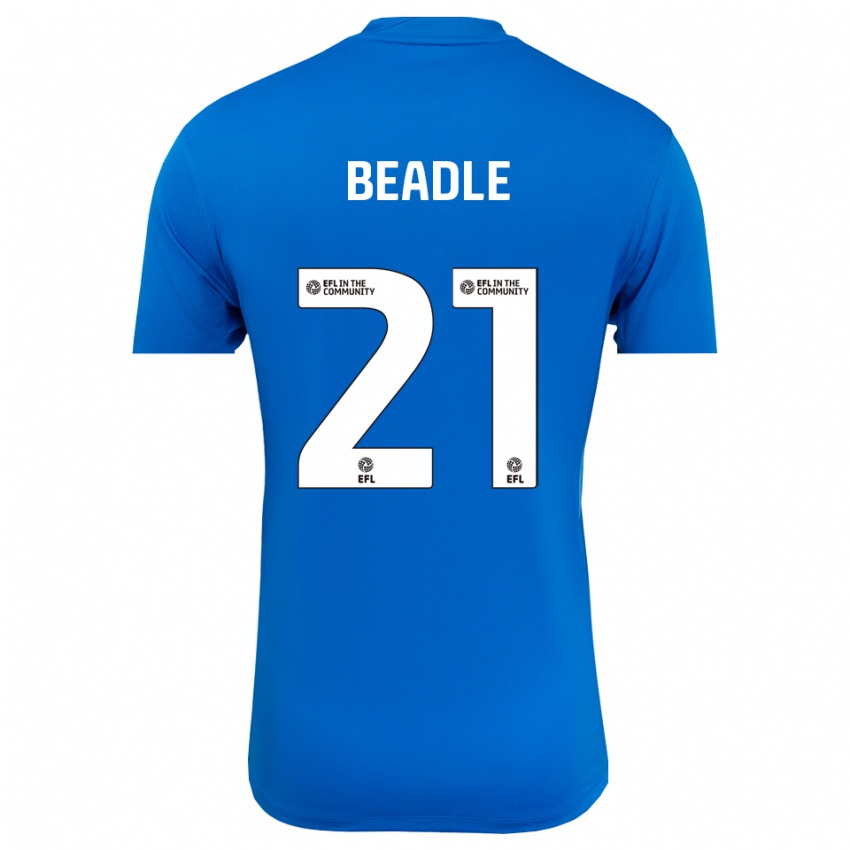 גברים ראיין אלסופ #21 כחול לבן חולצת שוער 2025/26 חולצה קצרה