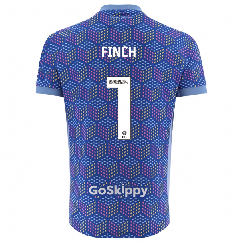 גברים איזק פינץ׳ #1 כחול שחור חולצת שוער 2025/26 חולצה קצרה