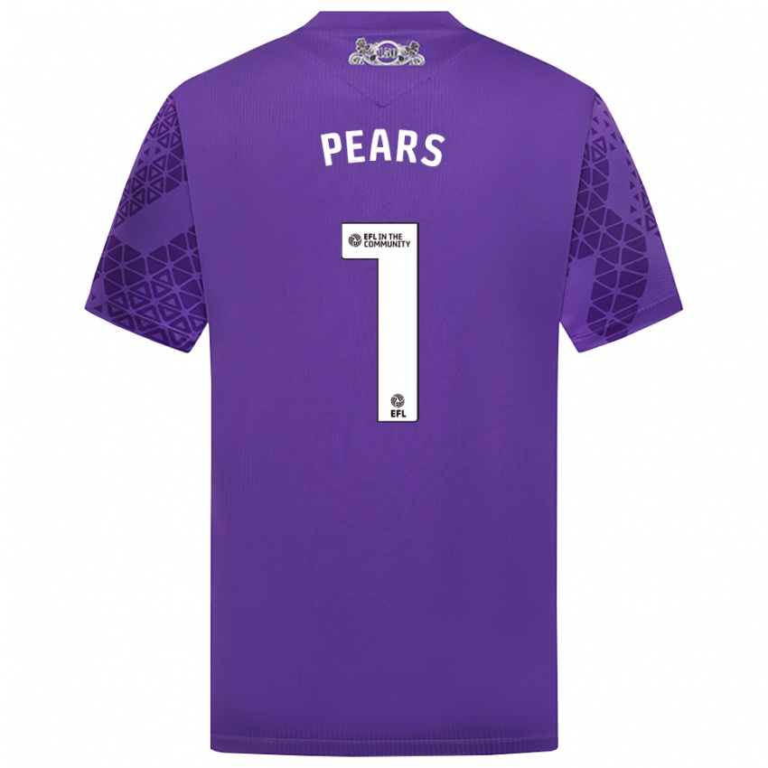 גברים אינסלי פירס #1 סגול לבן חולצת שוער 2025/26 חולצה קצרה