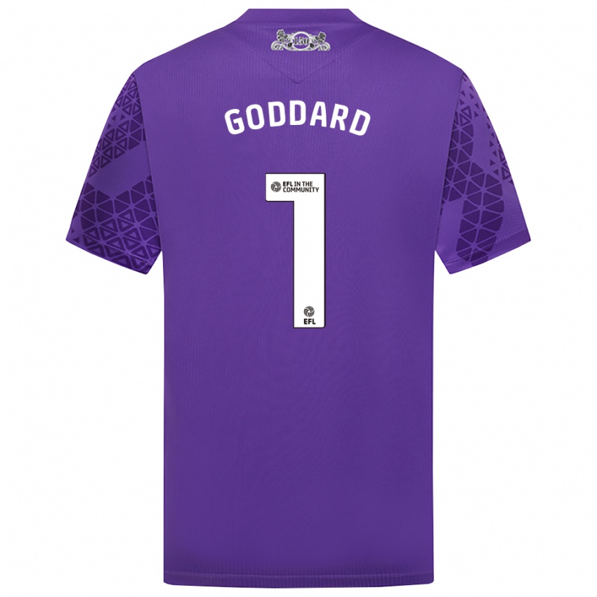 גברים פליקס גודארד #1 סגול לבן חולצת שוער 2025/26 חולצה קצרה