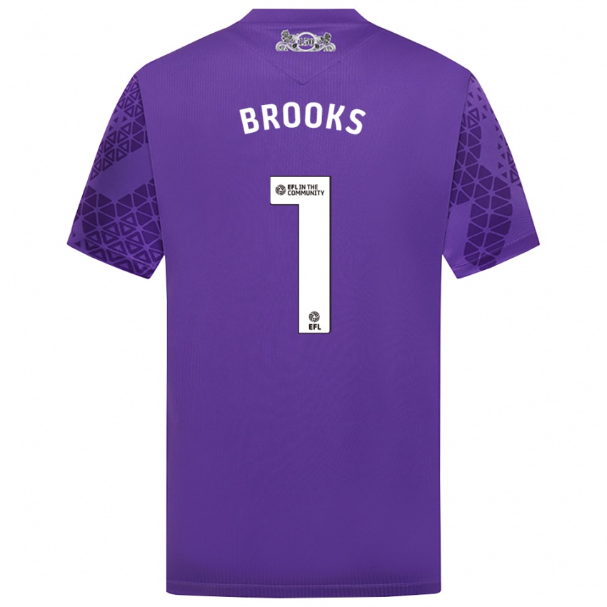 גברים אלכסנדרה ברוקס #1 סגול לבן חולצת שוער 2025/26 חולצה קצרה