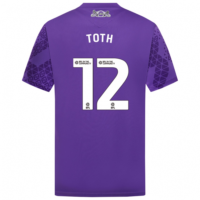 גברים באלאז' טוט #12 סגול לבן חולצת שוער 2025/26 חולצה קצרה