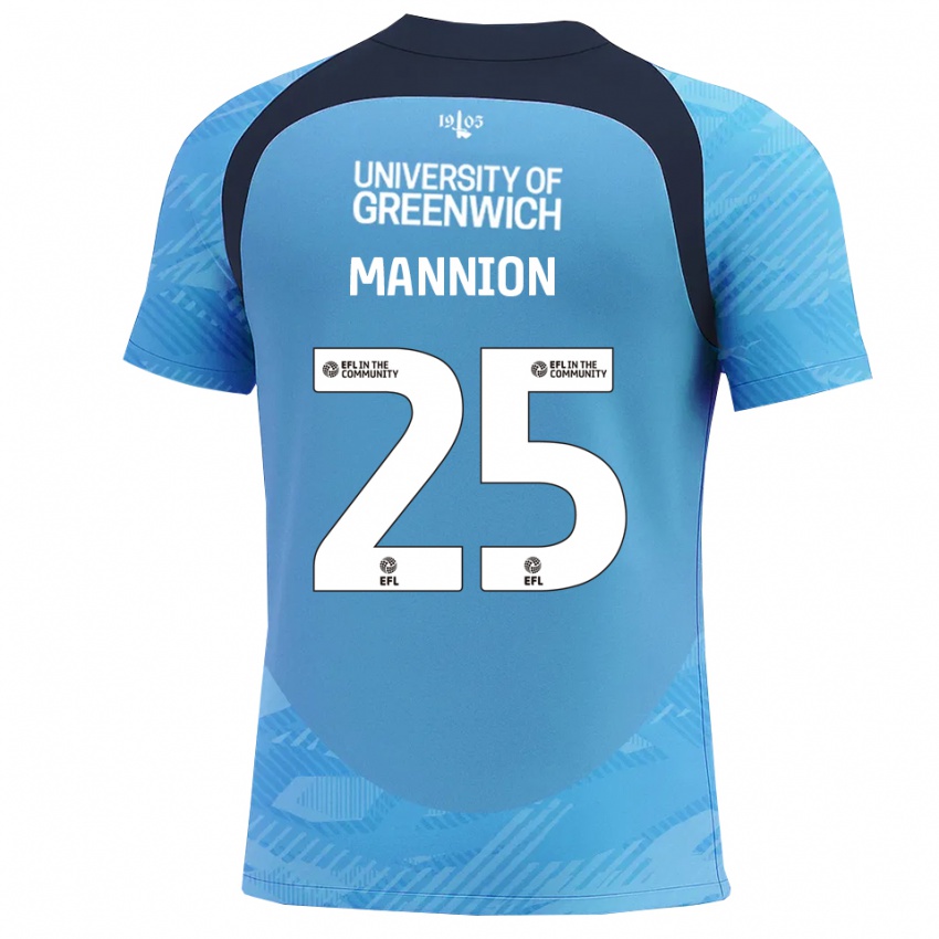 גברים Will Mannion #25 כחול לבן חולצת שוער 2025/26 חולצה קצרה