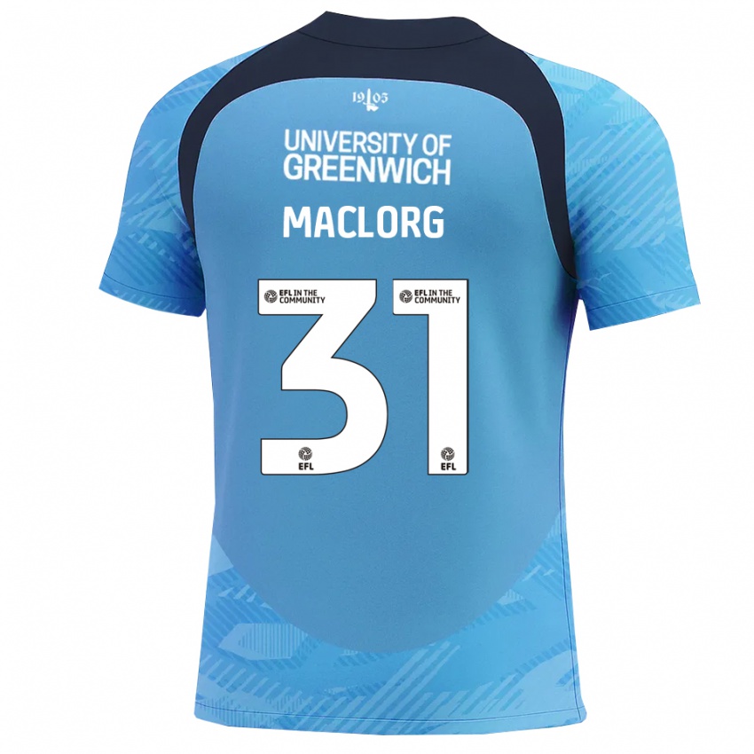 גברים Lennon MacLorg #31 כחול לבן חולצת שוער 2025/26 חולצה קצרה