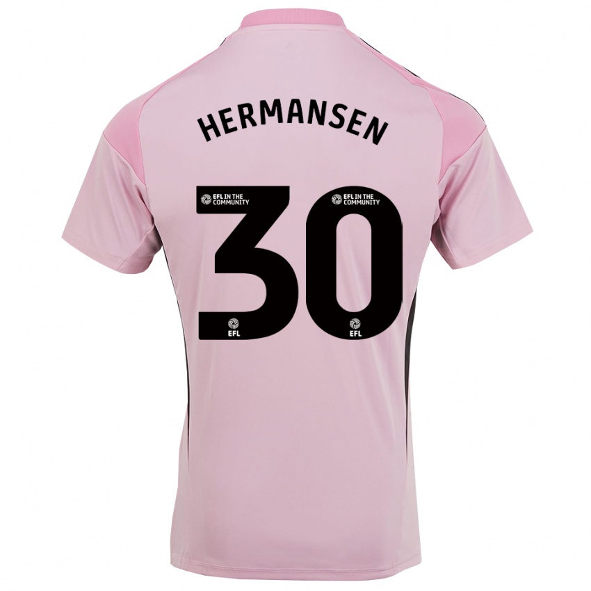 גברים מאדס הרמנסן #30 ורוד פריחת הדובדבן חולצת שוער 2025/26 חולצה קצרה