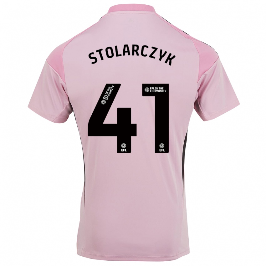 גברים יעקב סטולרצ'יק #41 ורוד פריחת הדובדבן חולצת שוער 2025/26 חולצה קצרה