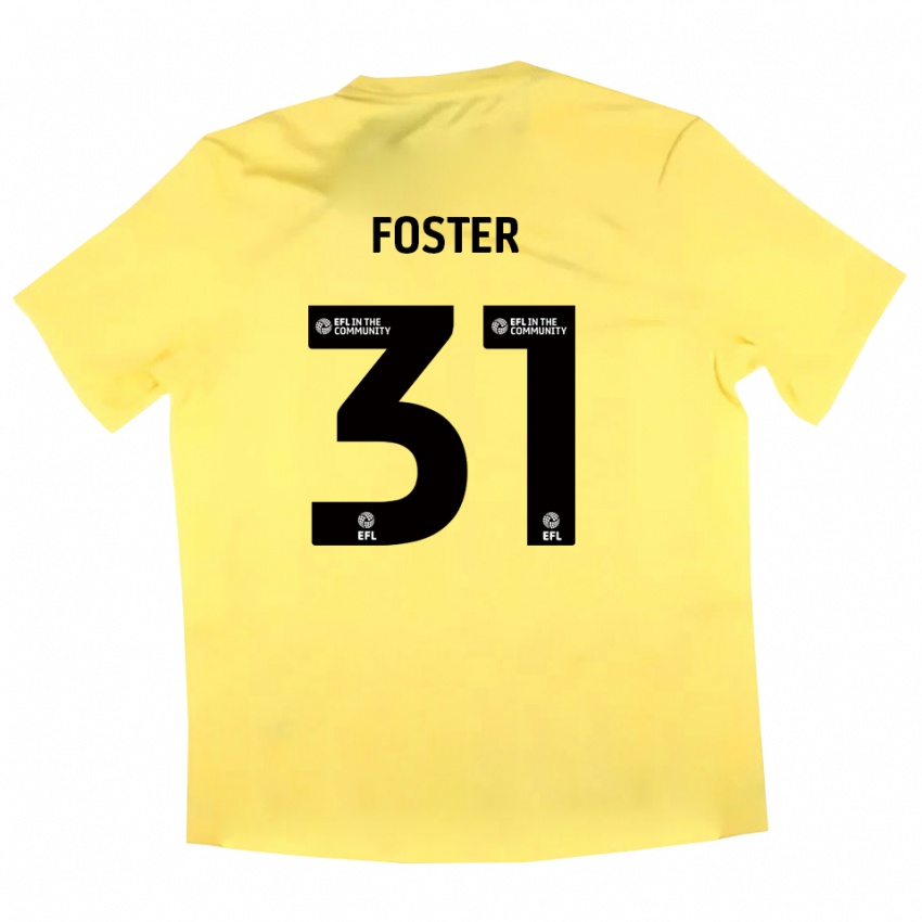 גברים אוון פוסטר #31 שחור צהוב חולצת שוער 2025/26 חולצה קצרה