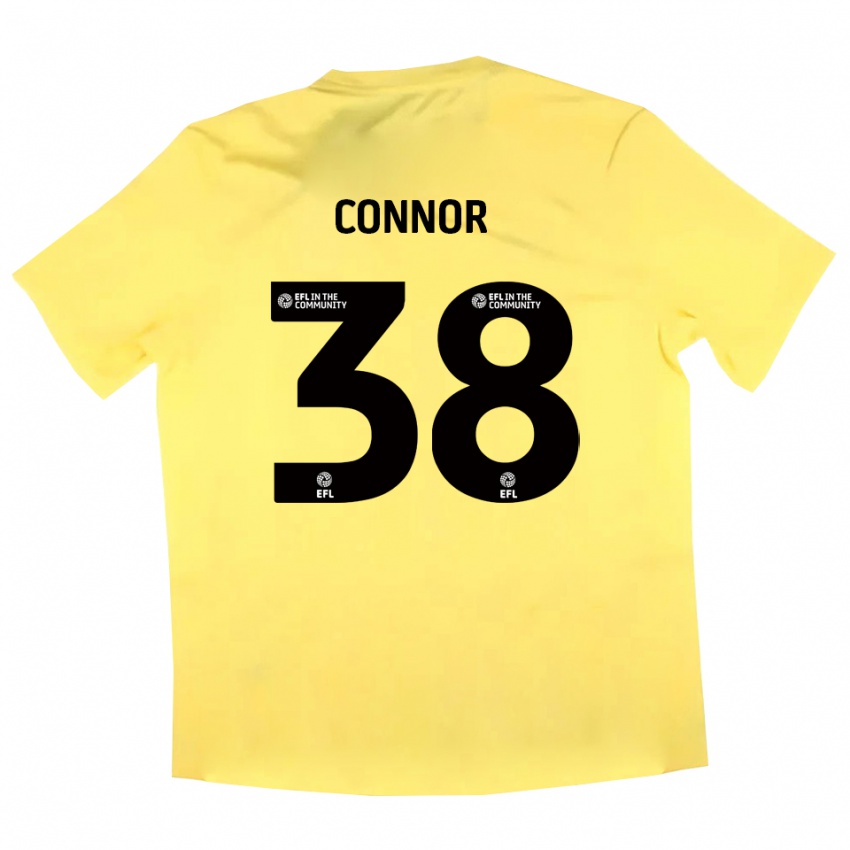 גברים שיי קונור #38 שחור צהוב חולצת שוער 2025/26 חולצה קצרה