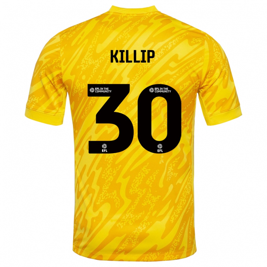 גברים בן קיליפ #30 שחור צהוב חולצת שוער 2025/26 חולצה קצרה