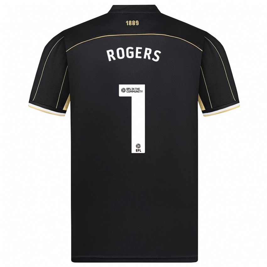 גברים שאן רוג'רס #1 חום שחור חולצת שוער 2025/26 חולצה קצרה