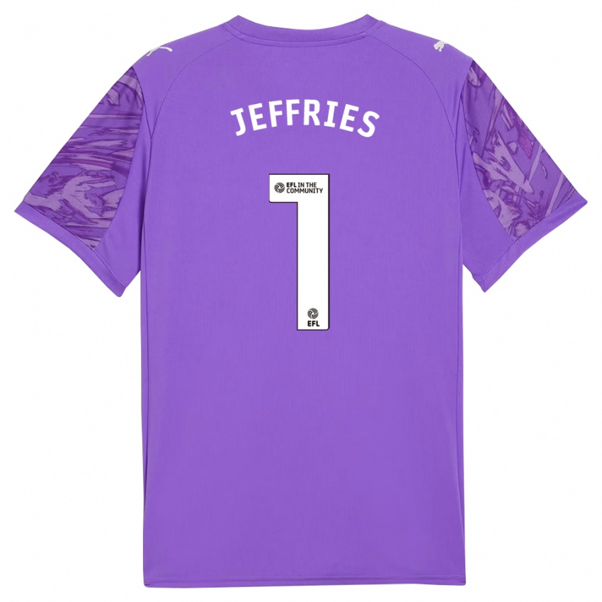 גברים ג׳וש ג׳פריז #1 סגול לבן חולצת שוער 2025/26 חולצה קצרה