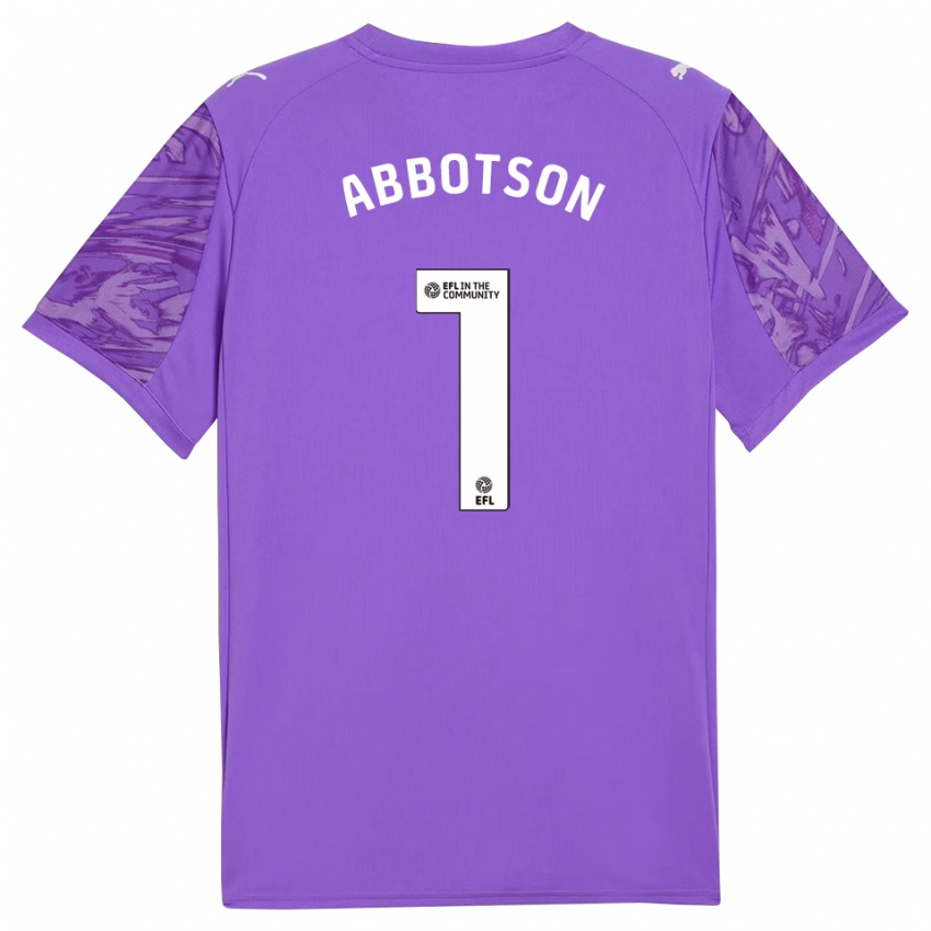 גברים אוסקר אבוטסון #1 סגול לבן חולצת שוער 2025/26 חולצה קצרה