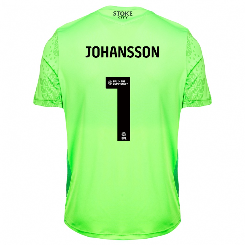 גברים ויקטור יוהנסון #1 ירוק שחור חולצת שוער 2025/26 חולצה קצרה