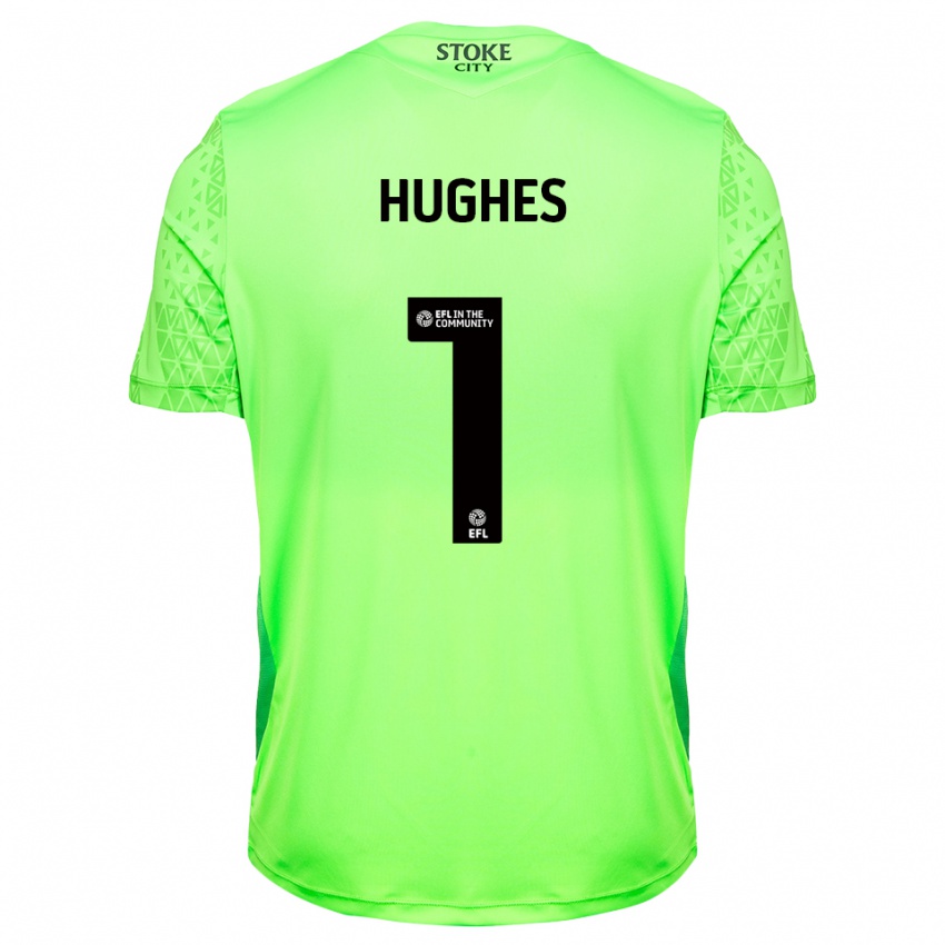 גברים Jonny Hughes #1 ירוק שחור חולצת שוער 2025/26 חולצה קצרה